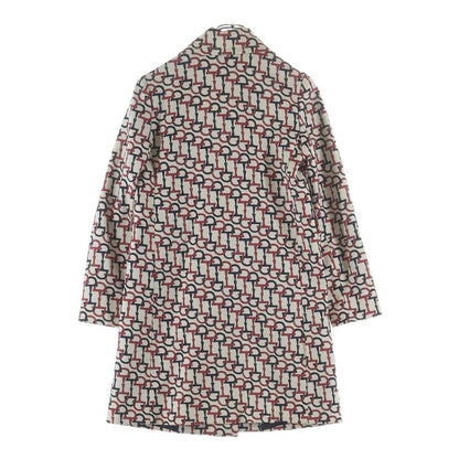 Gucci Horsebit Trench Coat Light Jacket Ivory Navy Pink 38 — view 2