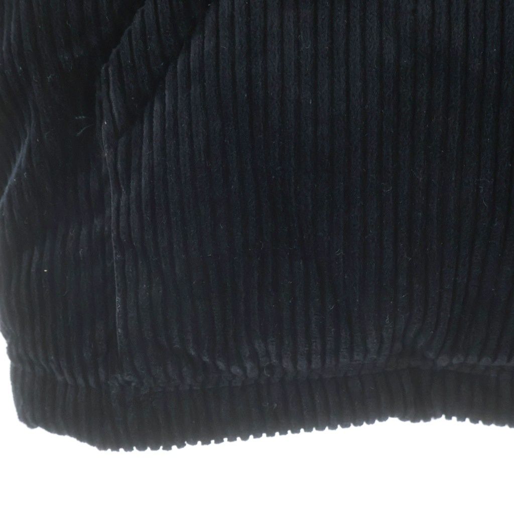 Prada Triangle Logo Corduroy Zip Up Down Vest Black — view 5
