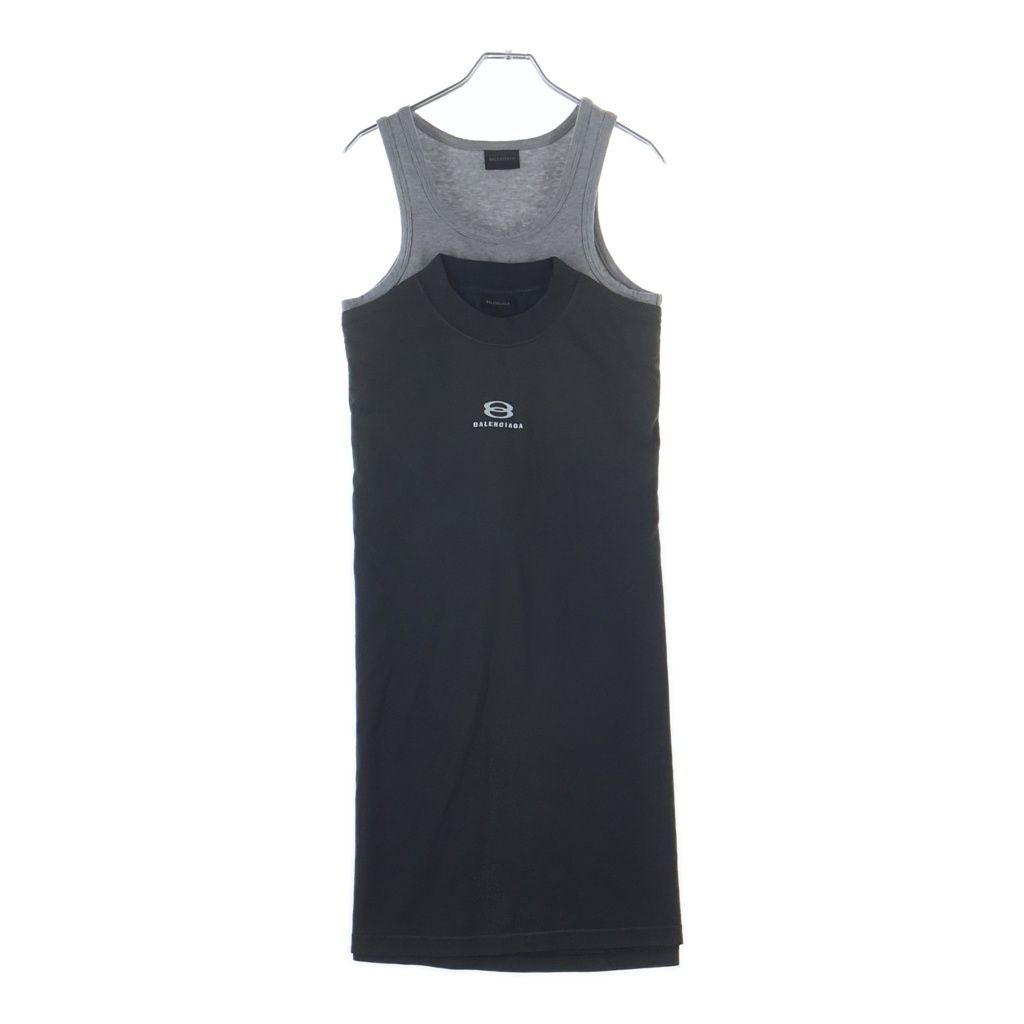 Balenciaga Lettered Crewneck Pullover Vest Layered Top Multicolor