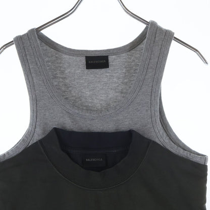 Balenciaga Lettered Crewneck Pullover Vest Layered Top Multicolor — view 3