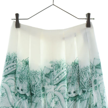 Gucci Higuchi Yuko Makyou No Mori Silk Skirt White Green — view 3