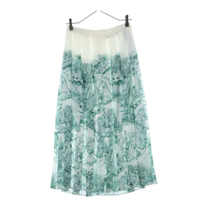 Gucci Higuchi Yuko Makyou No Mori Silk Skirt White Green