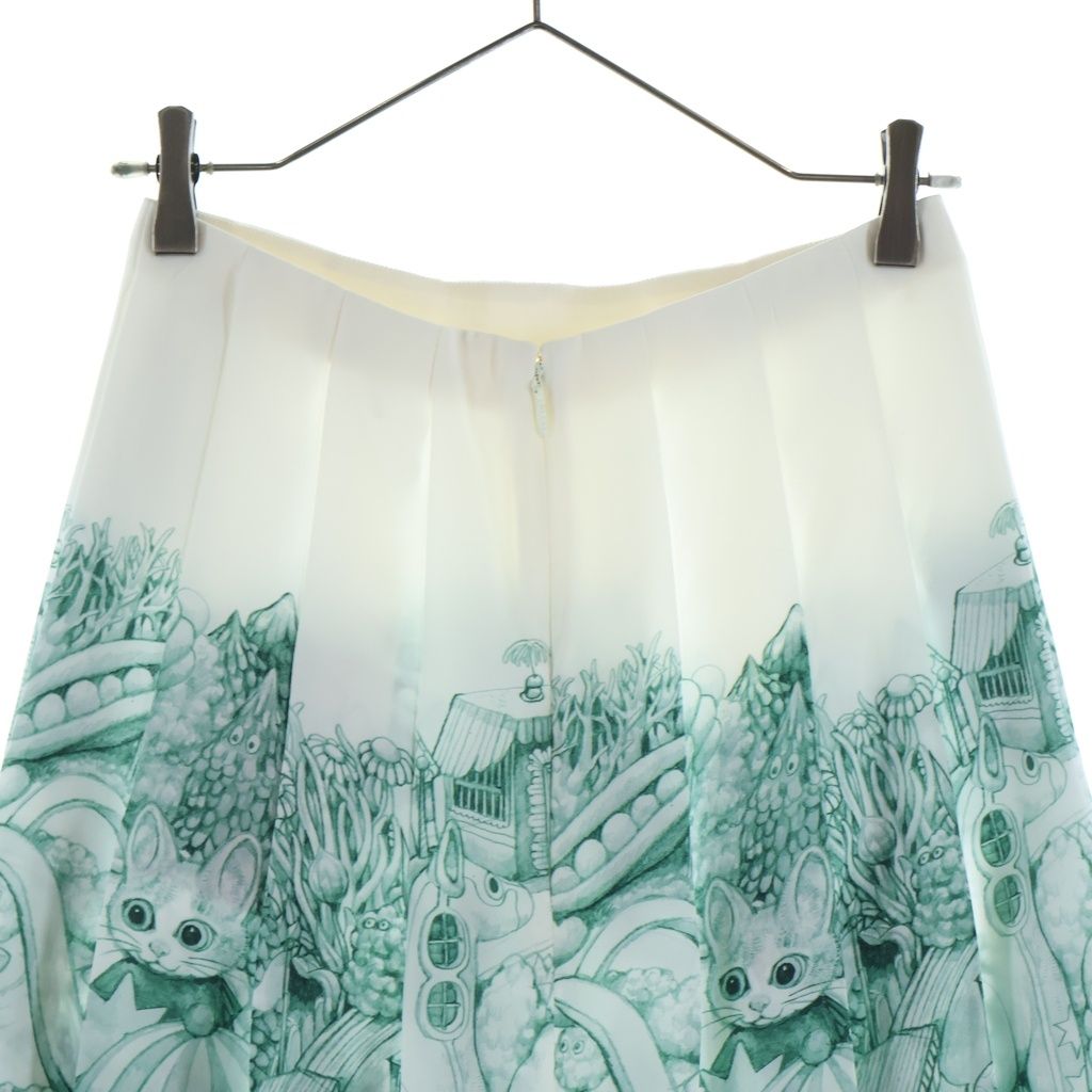 Gucci Higuchi Yuko Makyou No Mori Silk Skirt White Green — view 4