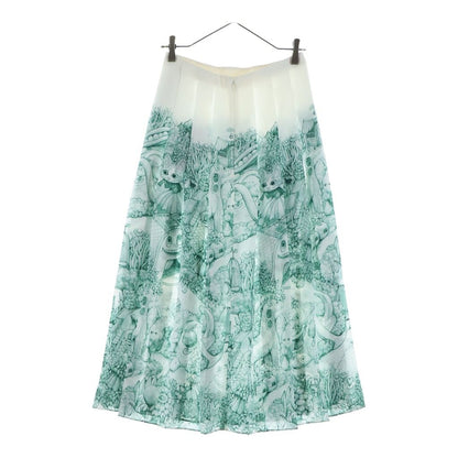 Gucci Higuchi Yuko Makyou No Mori Silk Skirt White Green — view 2