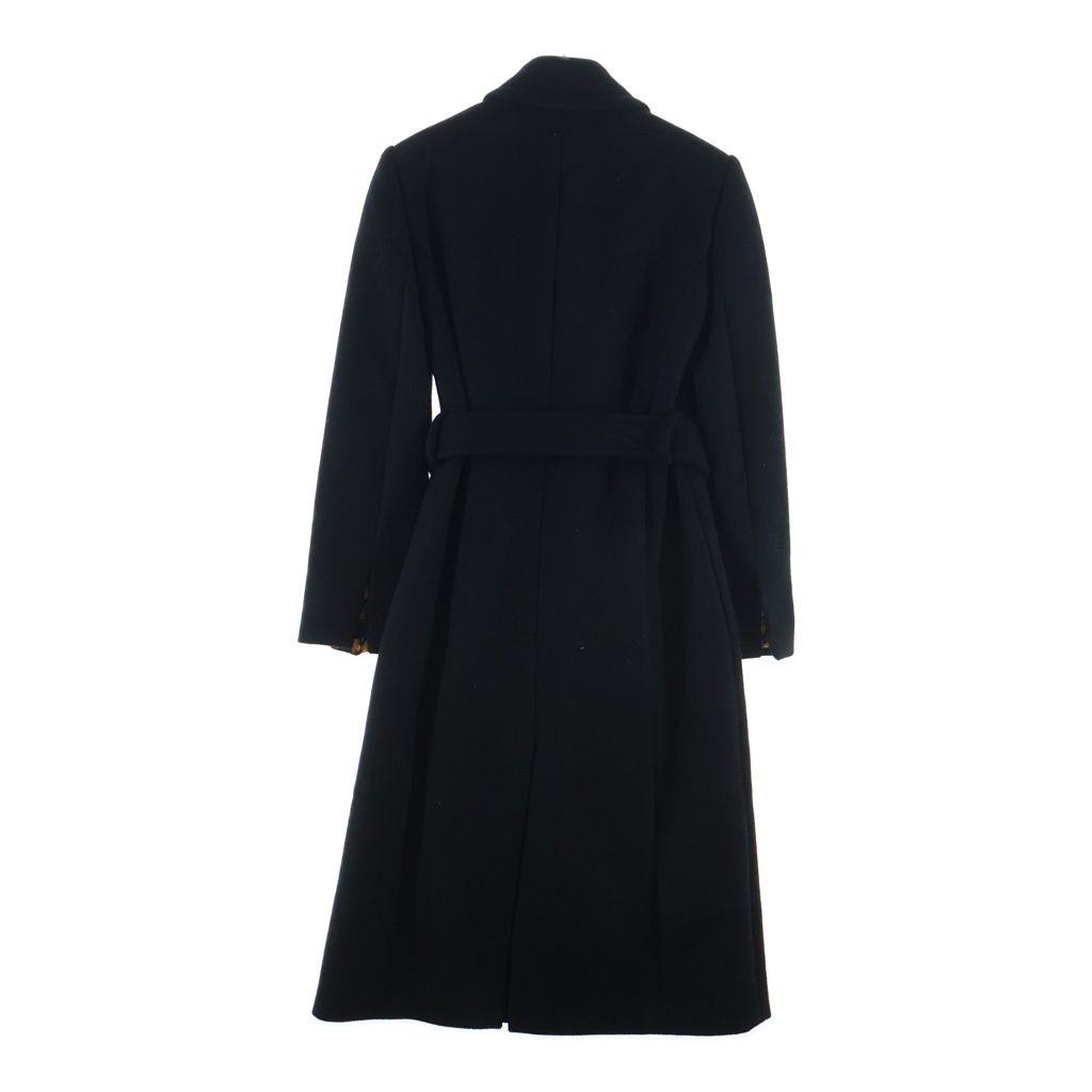 Versace Wool Coat Trench Gold Button Black — view 2