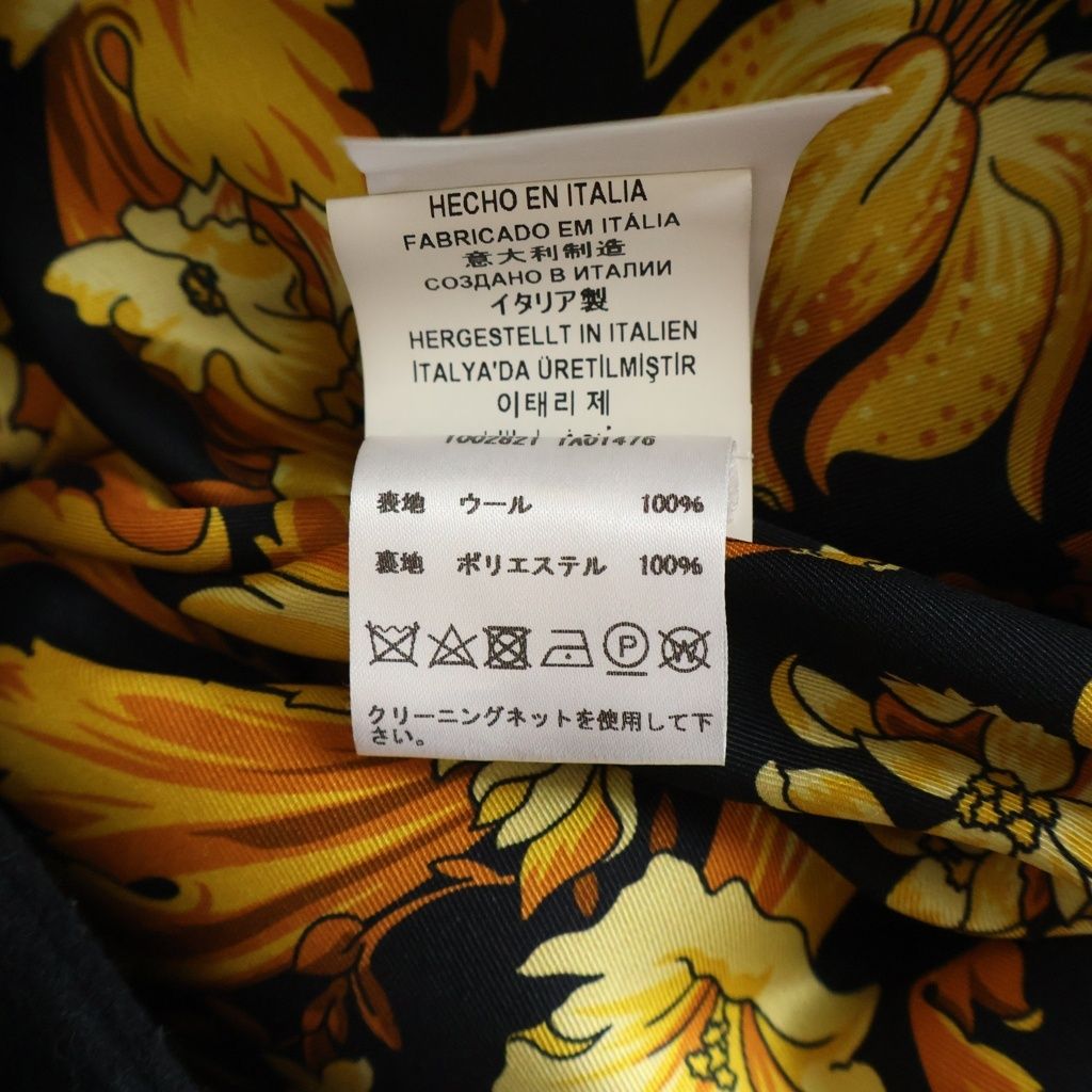 Versace Wool Coat Trench Gold Button Black — view 7