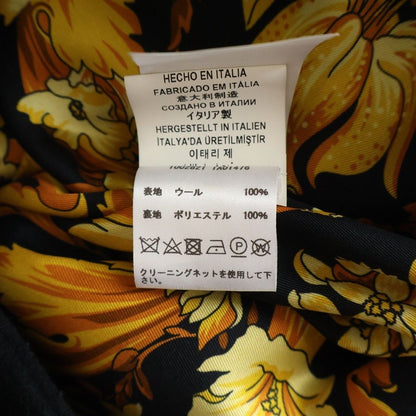 Versace Wool Coat Trench Gold Button Black — view 7