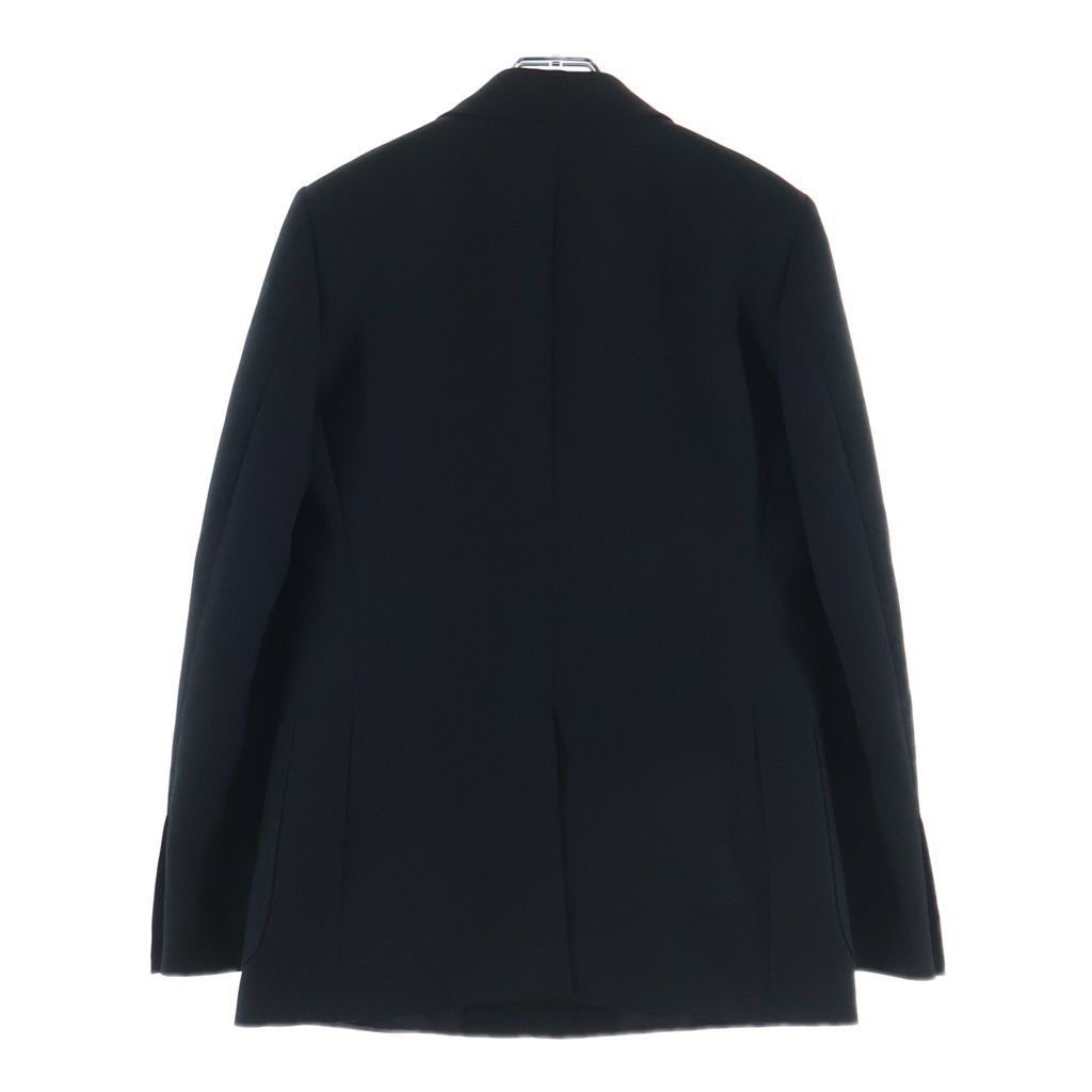 Gucci Calf Label Gold Button Peaked Lapel Tailored Jacket Black — view 2