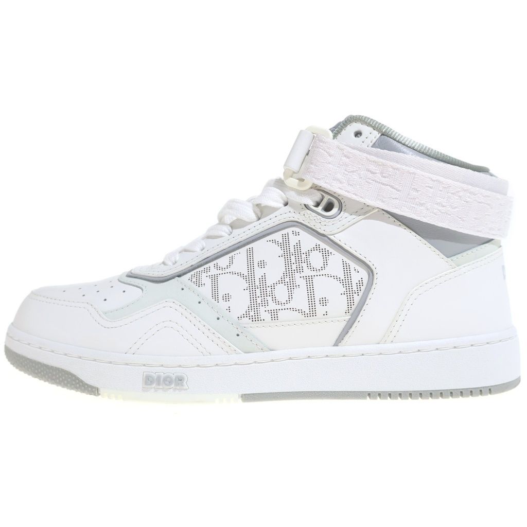 Dior Mid Top Sneakers Oblique White