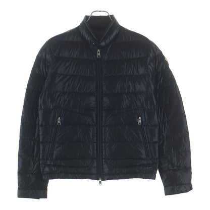 Moncler Acorus Shoulder Logo Patch Zip Up Jacket Black