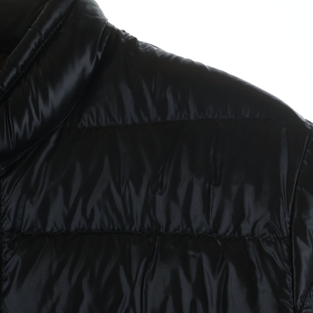 Moncler Acorus Shoulder Logo Patch Zip Up Jacket Black — view 5