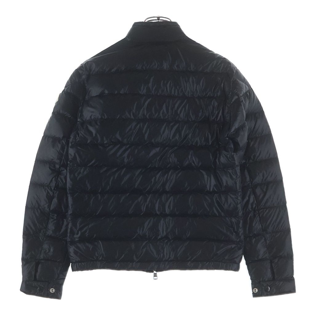 Moncler Acorus Shoulder Logo Patch Zip Up Jacket Black — view 2