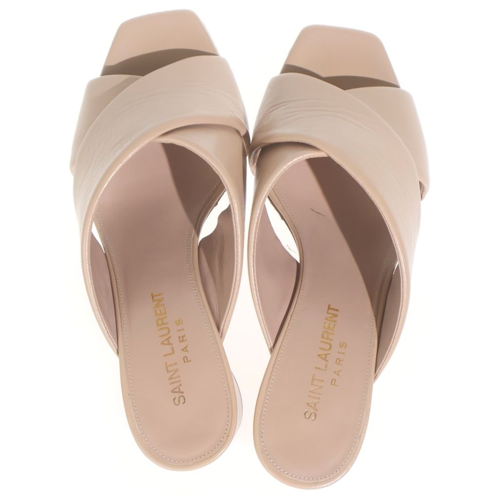 Saint Laurent Paris Mules Beige — view 4