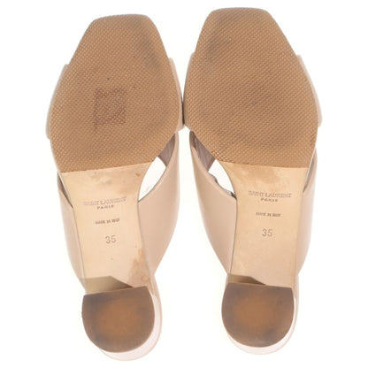 Saint Laurent Paris Mules Beige — view 5