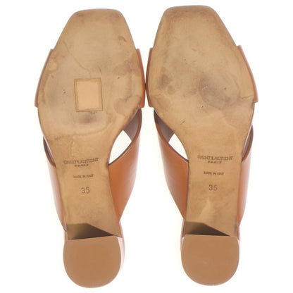Saint Laurent Paris Mules Brown — view 5