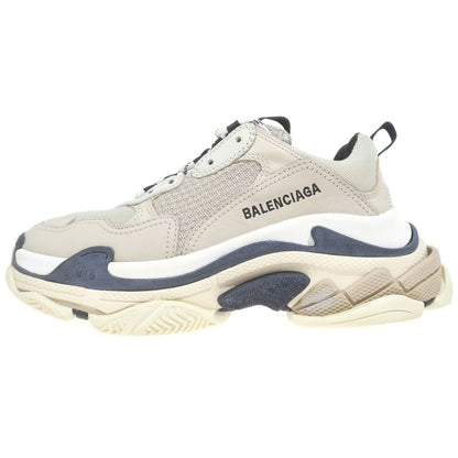 Balenciaga Triple S Lace Up Low Cut Sneakers Beige
