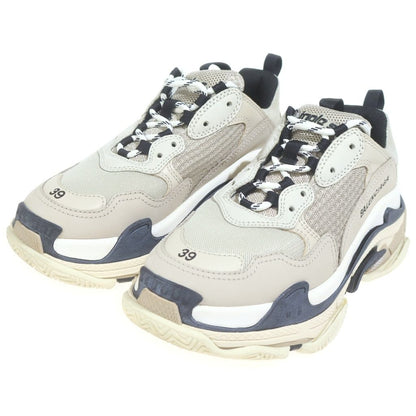 Balenciaga Triple S Lace Up Low Cut Sneakers Beige — view 2