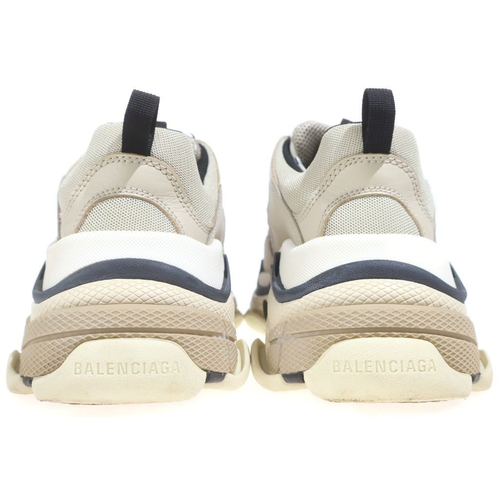 Balenciaga Triple S Lace Up Low Cut Sneakers Beige — view 3