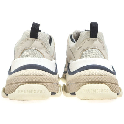 Balenciaga Triple S Lace Up Low Cut Sneakers Beige — view 3