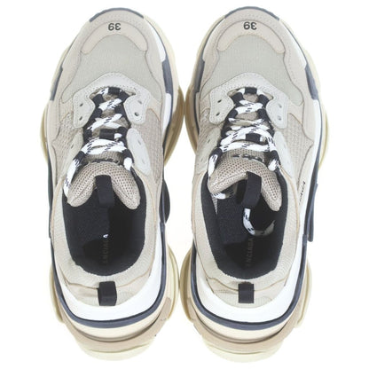 Balenciaga Triple S Lace Up Low Cut Sneakers Beige — view 4