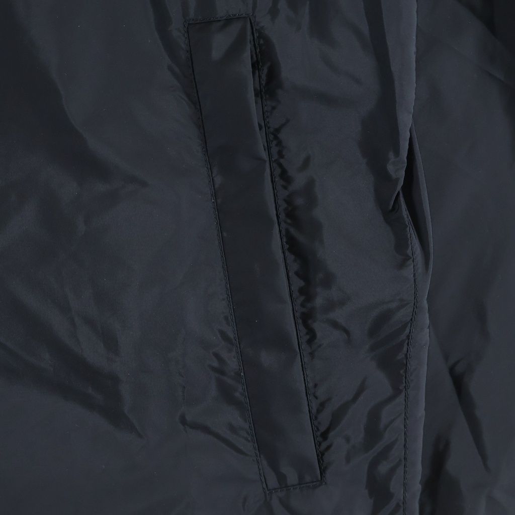 Prada Sports Triangle Logo Plate Hooded Nylon Jacket Black — view 4
