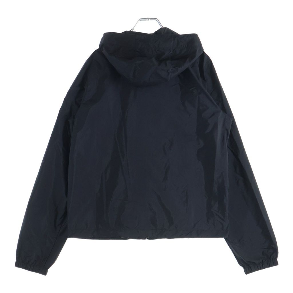 Prada Sports Triangle Logo Plate Hooded Nylon Jacket Black — view 2