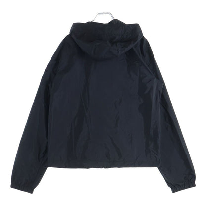 Prada Sports Triangle Logo Plate Hooded Nylon Jacket Black — view 2
