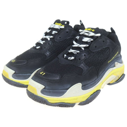 Balenciaga Triple S Low Cut Sneakers Black Yellow — view 2