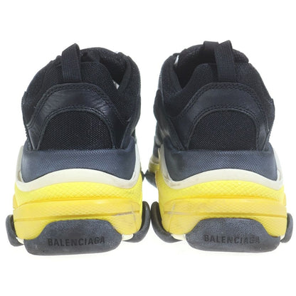 Balenciaga Triple S Low Cut Sneakers Black Yellow — view 3