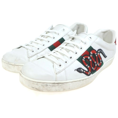 Gucci Ace Sherry Line Snake Low Cut Sneakers White — view 2