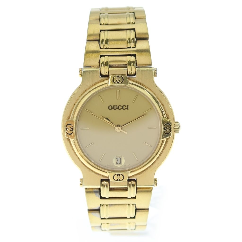 Gucci Date Gold Dial Quartz Watch