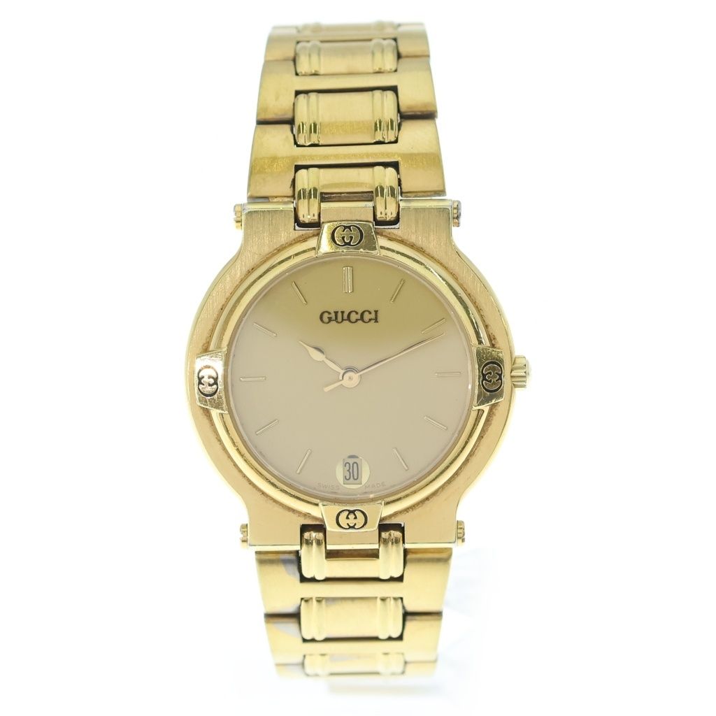 Gucci Date Gold Dial Quartz Watch — view 4