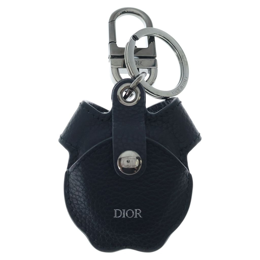 Dior Bobby Air Tag Oblique Dog Motif Key Holder Black Navy — view 2