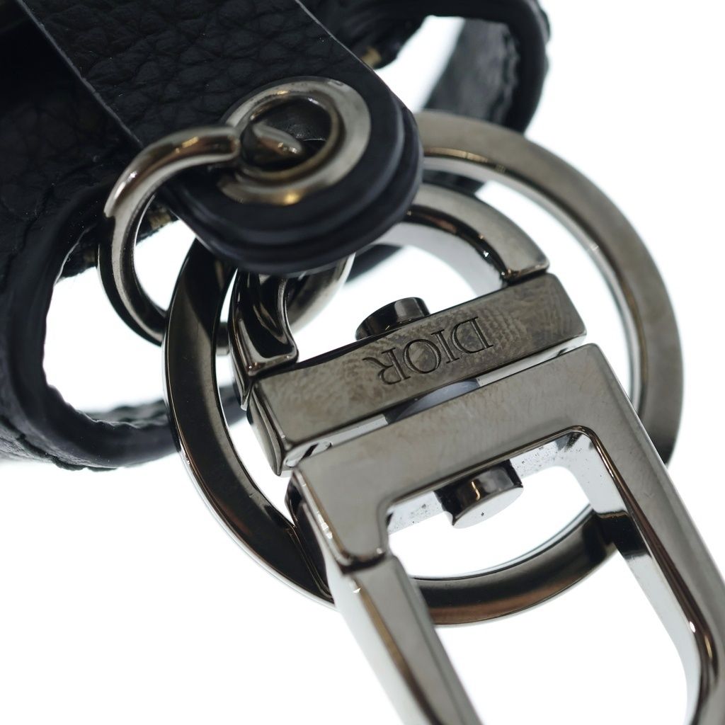 Dior Bobby Air Tag Oblique Dog Motif Key Holder Black Navy — view 5