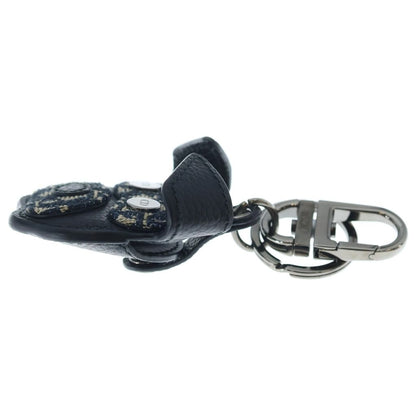 Dior Bobby Air Tag Oblique Dog Motif Key Holder Black Navy — view 3