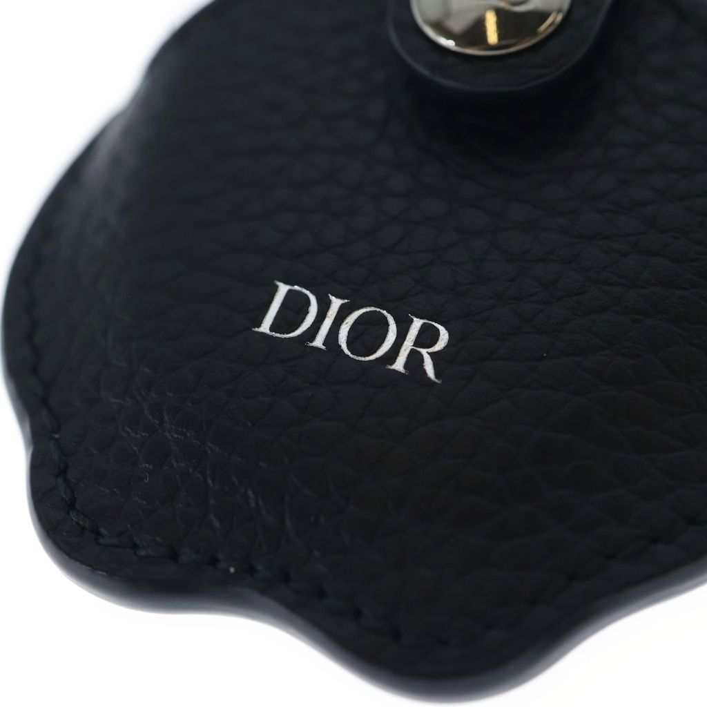 Dior Bobby Air Tag Oblique Dog Motif Key Holder Black Navy — view 6