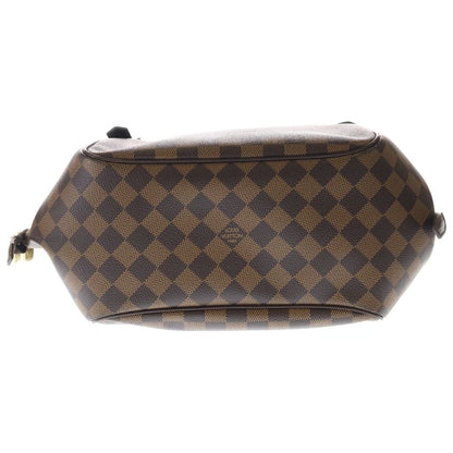Louis Vuitton Damier Belem Handbag Brown Leather Gold — view 4
