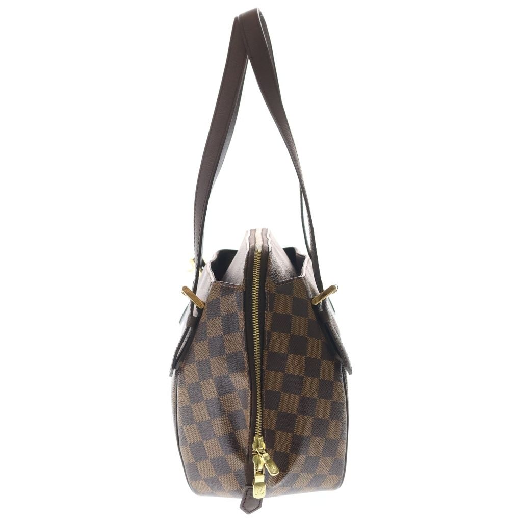 Louis Vuitton Damier Belem Handbag Brown Leather Gold — view 3