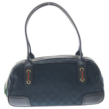 Gucci GG Canvas Mini Boston Bag Black Leather Gold — view 2