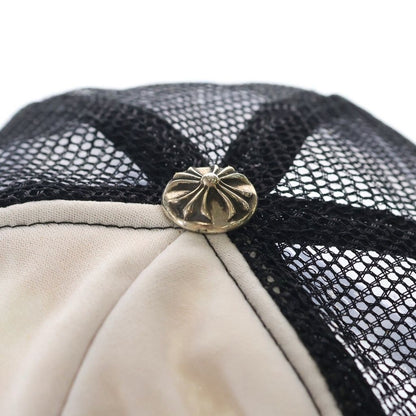 Chrome Hearts Vintage Trucker Cap ludo Patch Mesh Trackkhaki Cap Hat Black White — view 5