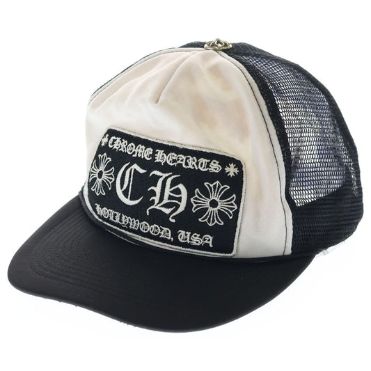Chrome Hearts Vintage Trucker Cap ludo Patch Mesh Trackkhaki Cap Hat Black White