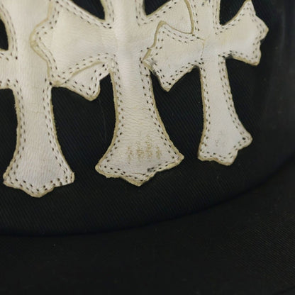 Chrome Hearts Trucker Cap Truck Khaki Cap 3 Semetary Leather Patch Mesh Cap — view 6