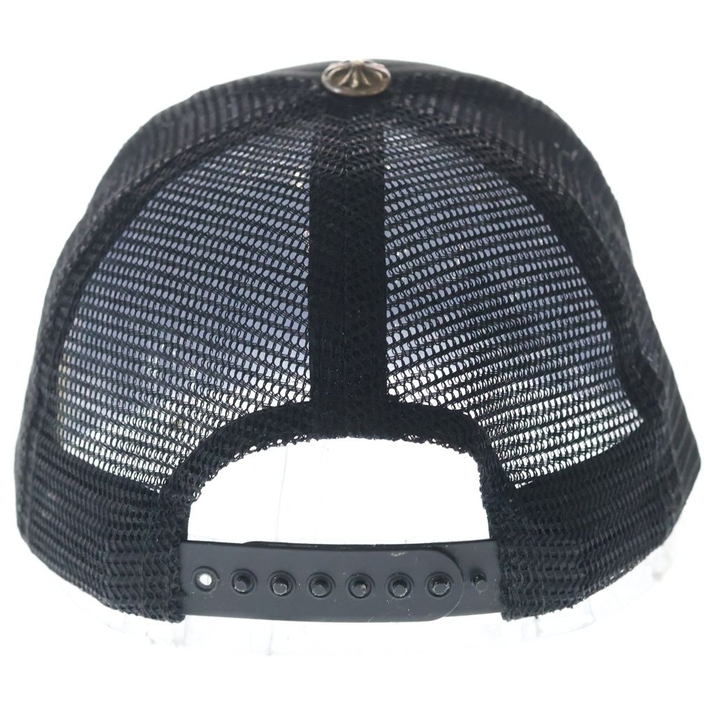 Chrome Hearts Trucker Cap Truck Khaki Cap 3 Semetary Leather Patch Mesh Cap — view 2