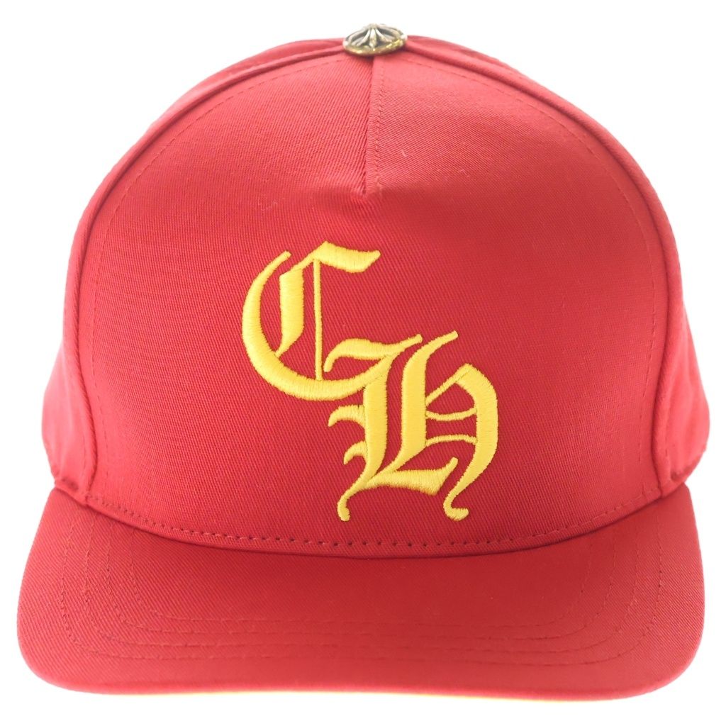 Chrome Hearts CH Baseball Trucker Cap Truck Khaki Cap Hat Red Yellow — view 4
