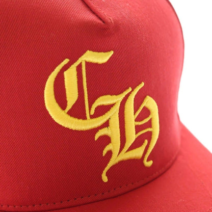 Chrome Hearts CH Baseball Trucker Cap Truck Khaki Cap Hat Red Yellow — view 6
