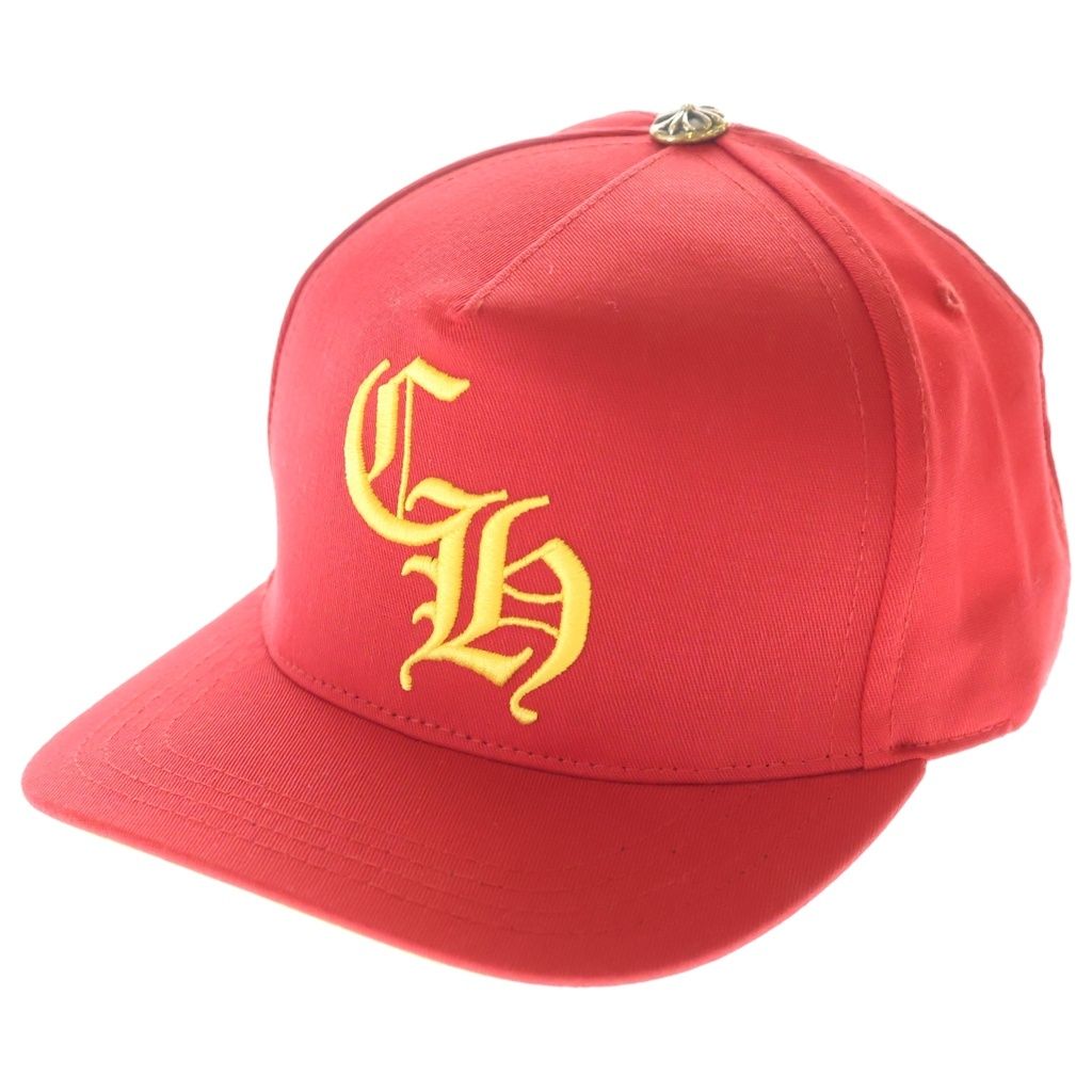 Chrome Hearts CH Baseball Trucker Cap Truck Khaki Cap Hat Red Yellow