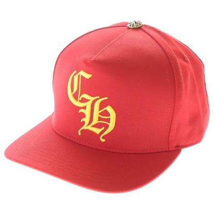 Chrome Hearts CH Baseball Trucker Cap Truck Khaki Cap Hat Red Yellow