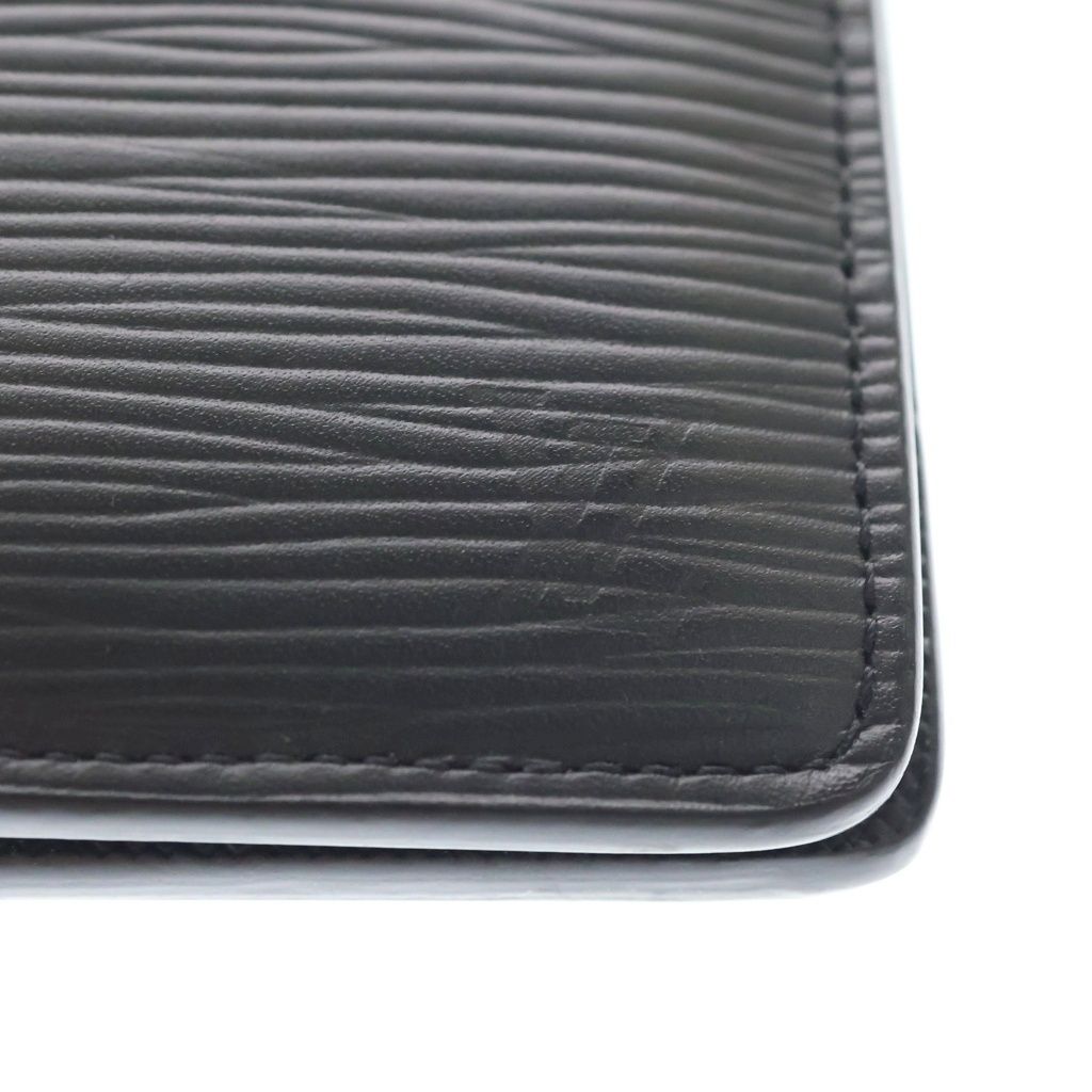 Louis Vuitton Epi Portefeuille Multiple Compact Wallet Bifold Black — view 5