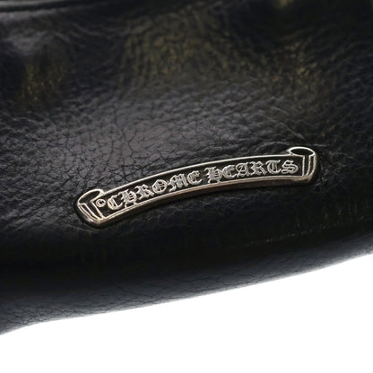 Chrome Hearts Coin Case Daga Zip Scroll Label Wallet Black — view 6