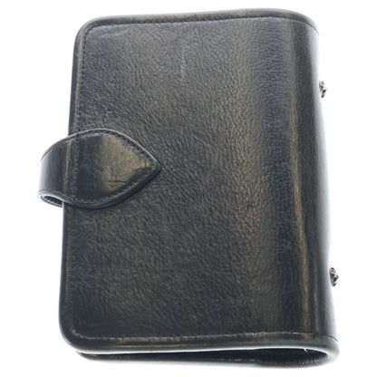 Chrome Hearts Agenda Plain Cross Ball Button Leather Notebook Cover Case Black — view 2